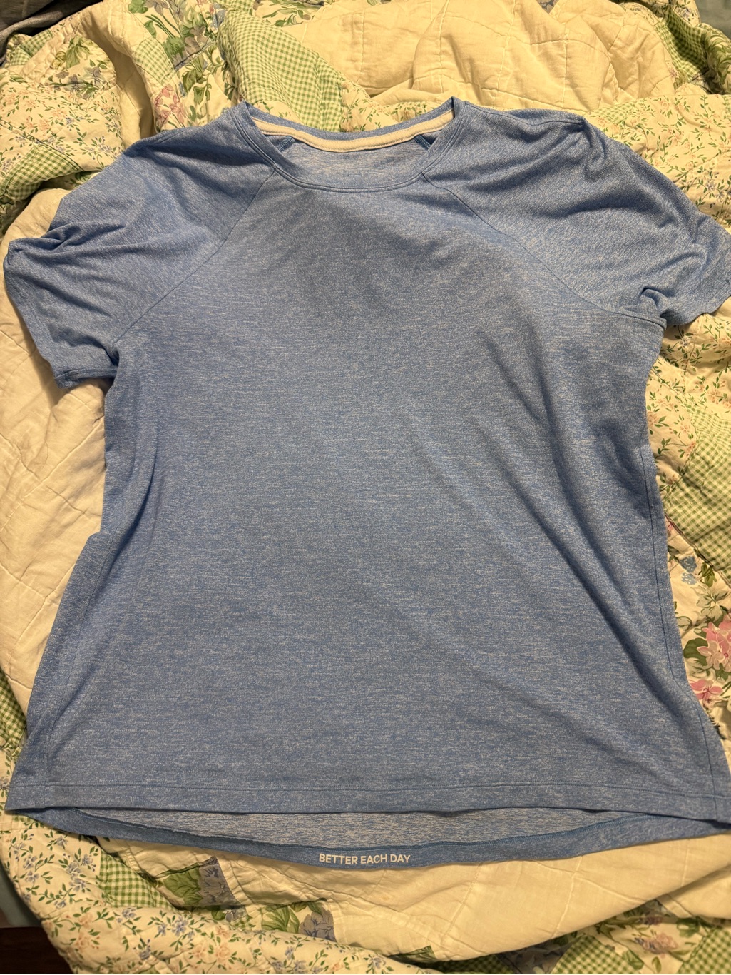 Lululemon Athletica Short Sleeve Heathered Light Blue Tee